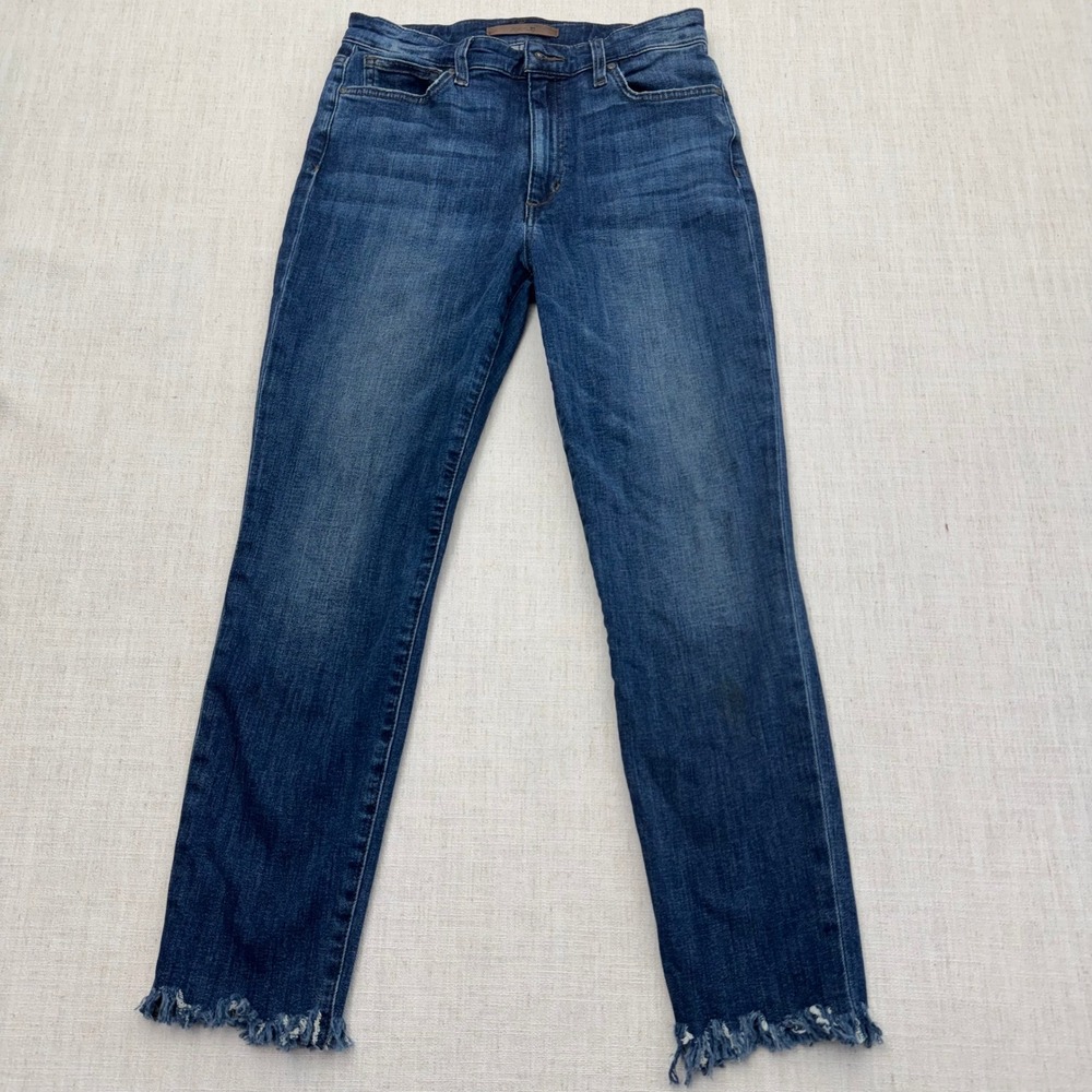 Joe's Jeans‎ The Charlie High Rise Skinny Ankle Florence Raw Hem Blue Jeans 28